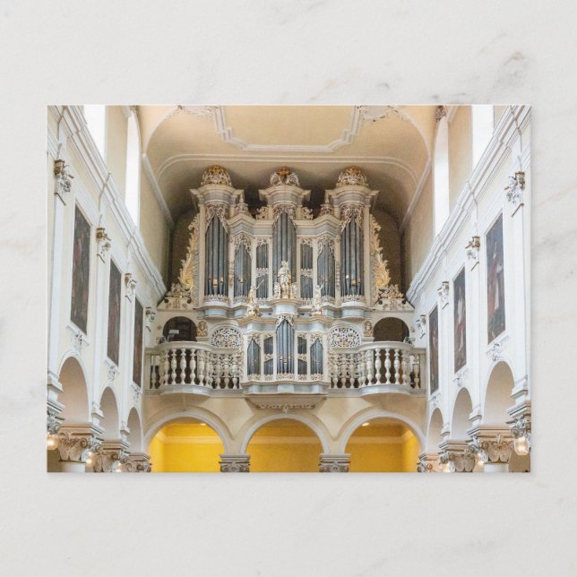 Beautiful pipe organ postcard postkarte (Vorderseite)