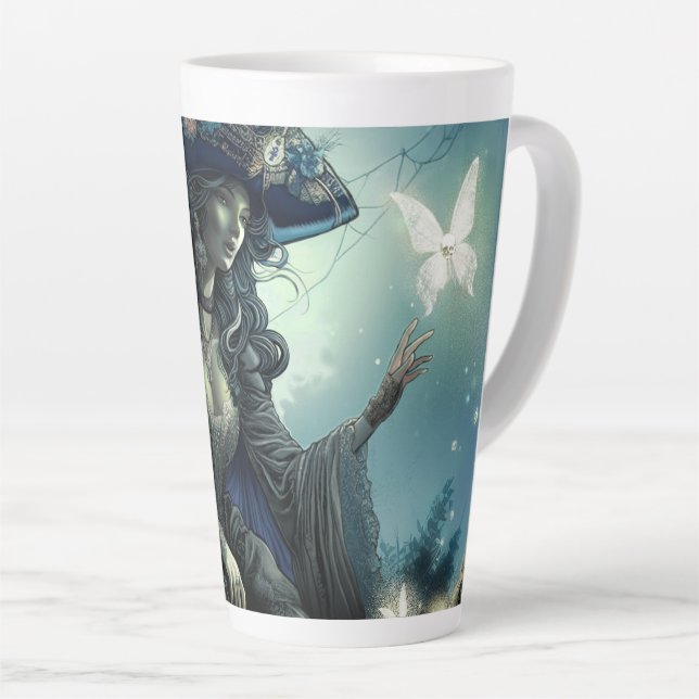 Beautiful Pirate Fairy - Latte Tasse (Rechte Ecke)