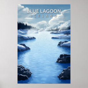 Beautiful Place Blue Lagoon Island Reisen Poster