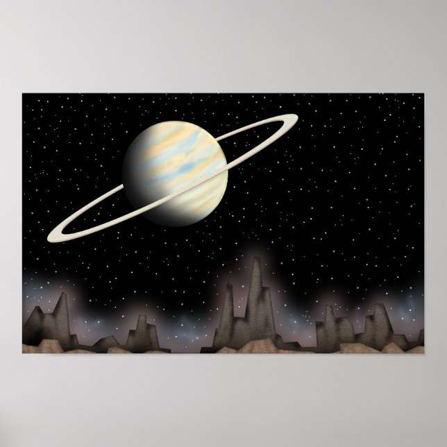 Beautiful planet standing in outer space. poster (Vorne)