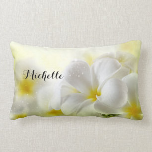 Beautiful Plumeria Blume Custom Lumbar Kissen