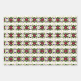 Beautiful Poinsettia Weihnachten Geschenkpapier Set