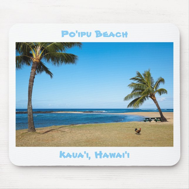 Beautiful Po'ipu Beach, Kaua'i, Hawaii Mousepad (Vorne)