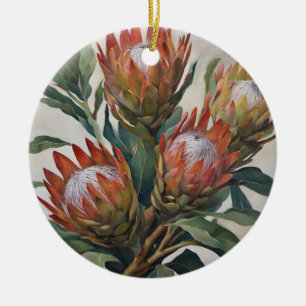 Beautiful Protea Blume aus Südafrika Keramik Ornament
