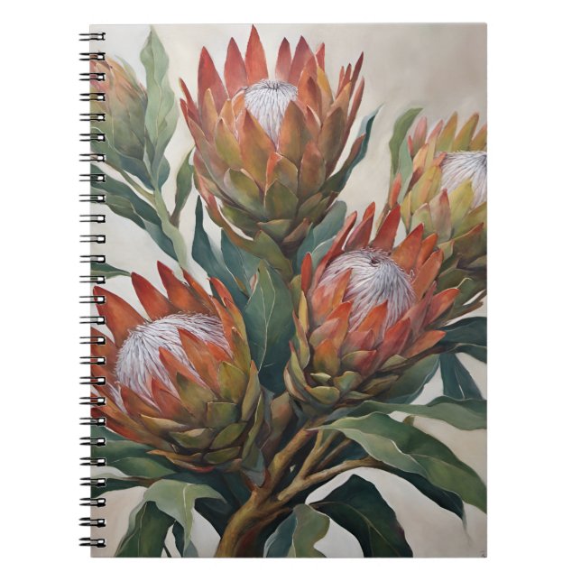 Beautiful Protea Blume aus Südafrika Notizblock (Vorderseite)