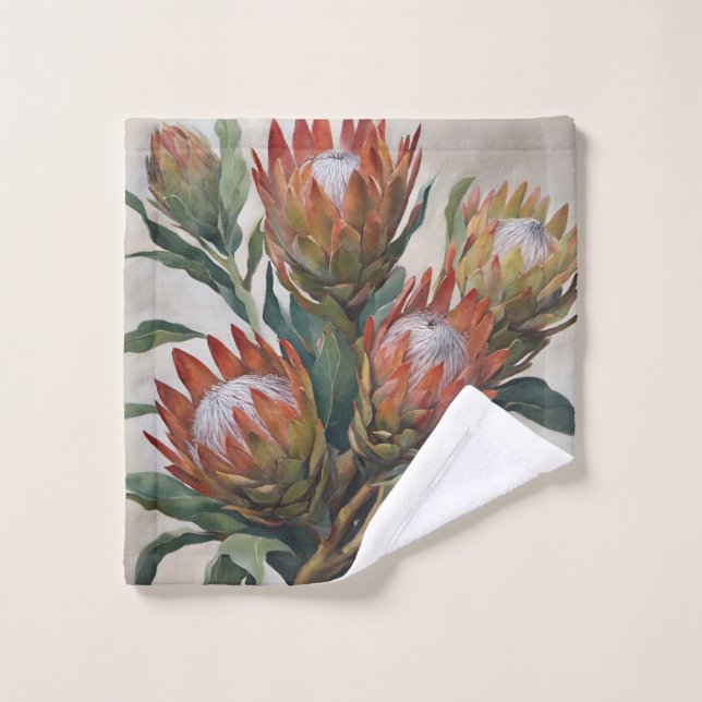 Beautiful Protea Blume aus Südafrika Waschlappen (Waschlappen)