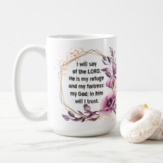 Beautiful Psalm 91 Floral Coffee Mug Kaffeetasse
