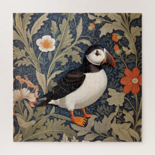 Beautiful Puffin William Morris Inspiriert Puzzle