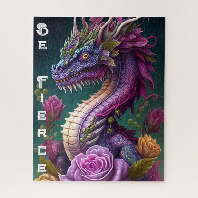 Beautiful Purple Dragon  Puzzle (Vertikal)