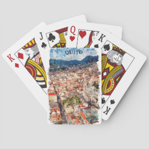 Beautiful Quito Ecuador Cityscape Spielkarten