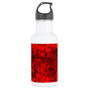 Beautiful Red Abstrakt Art Spritzer Edelstahlflasche