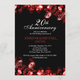 Beautiful Red Diamond Wedding Jubiläum Einladung