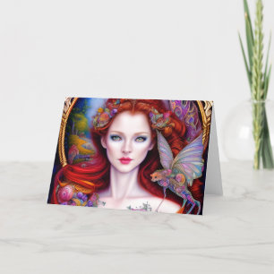 Beautiful Red Fairy Tale Dankeskarte