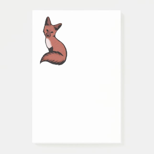 Beautiful Red Fox Post-it Klebezettel (Vorderseite)