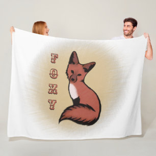 Beautiful Red Foxy Fox Fleecedecke