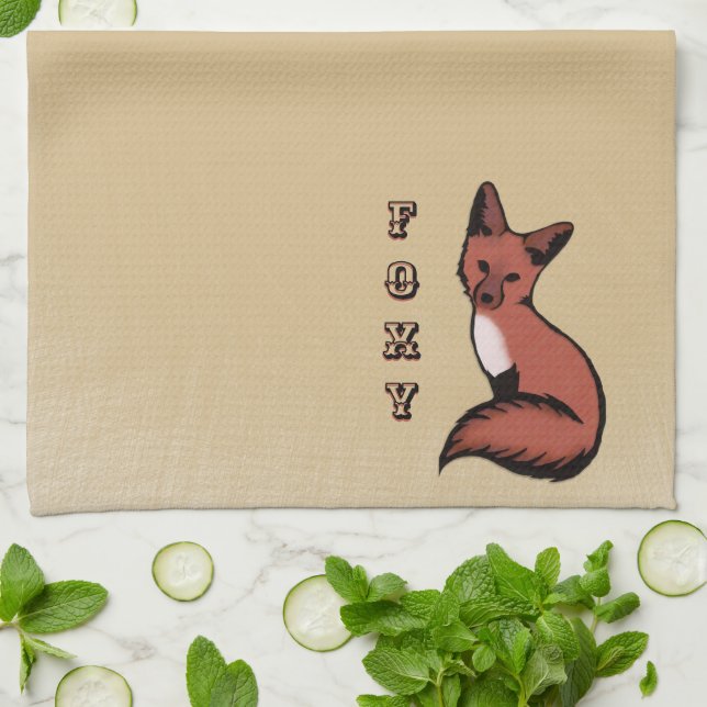 Beautiful Red Foxy Fox Handtuch (Gefaltet)
