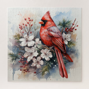 Beautiful Red Kardinal Bird Puzzle