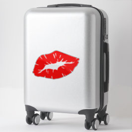 Beautiful Red Lipstick Kiss Isolated Aufkleber