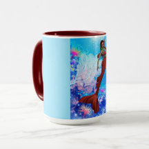 Beautiful Red Mermaid Tasse & Cups
