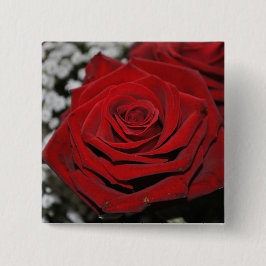 Beautiful Red Rose Button