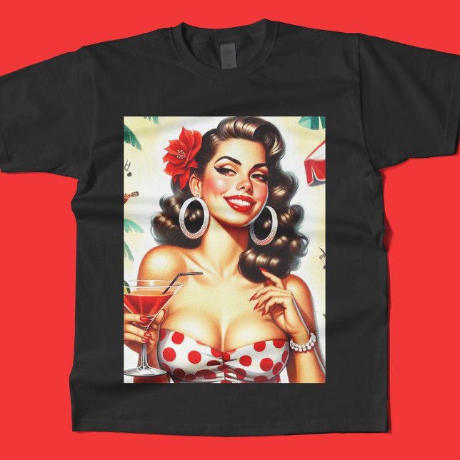 Beautiful Retro Woman Illustration T-Shirt (Von Creator hochgeladen)