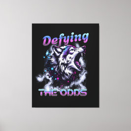 Beautiful Roaring Wolf Leinwanddruck