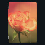 Beautiful Romantic Rose Fotograph iPad Pro Cover<br><div class="desc">Pretty orange rose standing out against a blurred background in soft orange and green tones.</div>