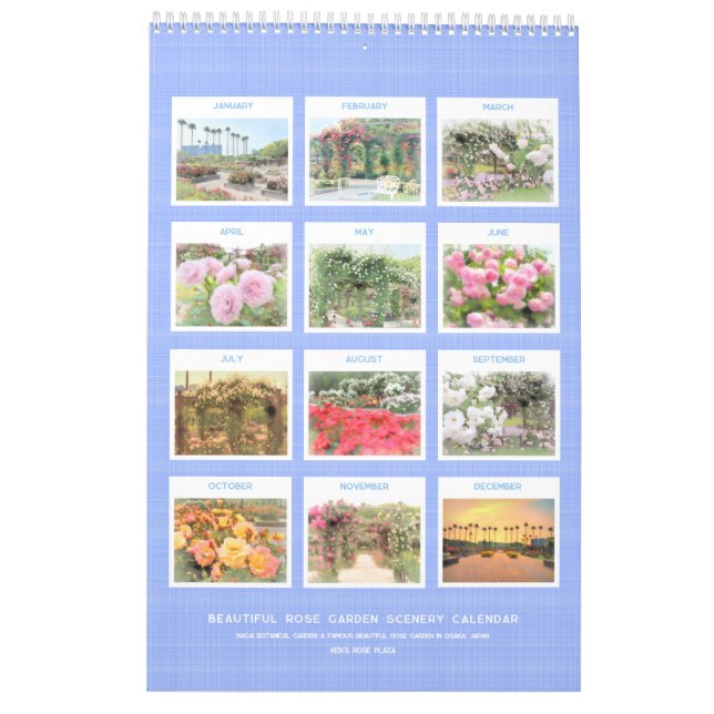 Beautiful Rose Garden Scenery Calendar (Type-A) Kalender (Rückseite)