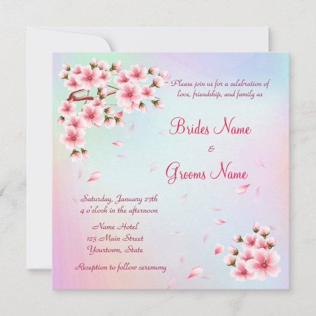 Beautiful Sakura Einladung (Vorderseite)