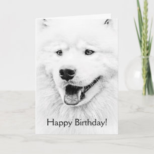 Beautiful Samoyed dog art Karte