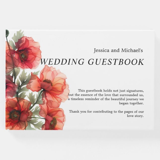 Beautiful Scarlet Petal Serenade Gästebuch (Vorderseite)