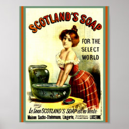 Beautiful Scotland's Soap Vintag Lady 1893 copy Poster