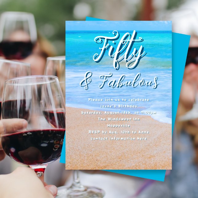 Beautiful Sea Milestone Geburtstagsparty Einladung (Von Creator hochgeladen)