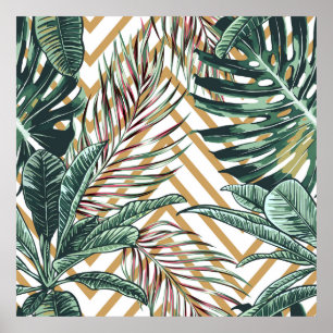Beautiful seamless floral pattern background with poster