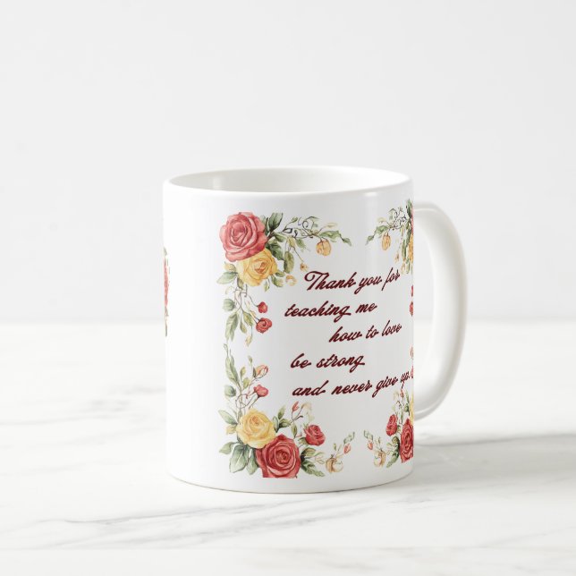 Beautiful Sentiment For Mom Wrap Kaffeetasse (VorderseiteRechts)