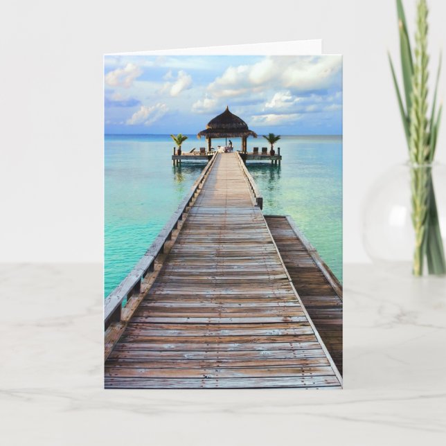 Beautiful Serenade Jetty - Malediven Dankeskarte (Vorderseite)