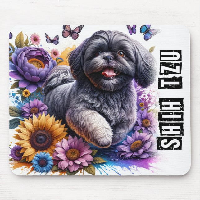 Beautiful Shih-Tzu Dog Mousepad (Vorne)