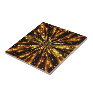 Beautiful Shiny Glitzer Gold Stars - Universum Fliese