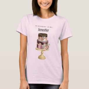 Beautiful Shiny Luxus Party Cake Birthday Girl T-Shirt