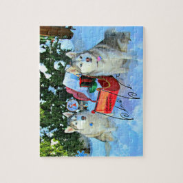 Beautiful Siberian Huskies Puzzle