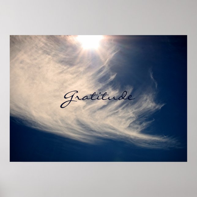 Beautiful Sky & Gratitude Inspiriere Custom Poster (Vorne)