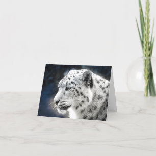 Beautiful Snow Leopard Note Card Karte