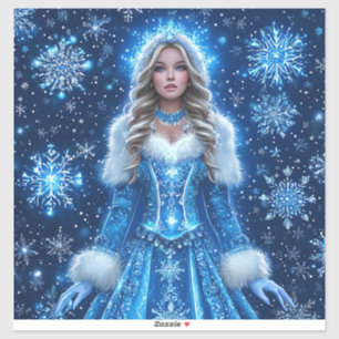 Beautiful Snow Maiden Aufkleber