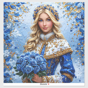 Beautiful Snow Maiden Aufkleber