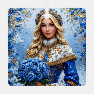 Beautiful Snow Maiden Ornament Aus Metall