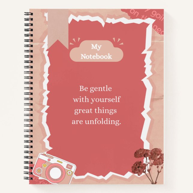 Beautiful soft notebook journal for girls | pretty notizbuch (Vorderseite)