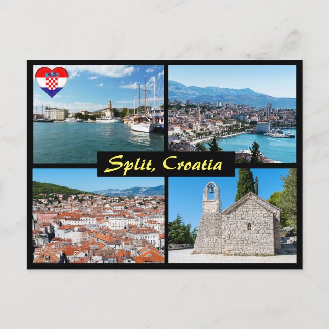 Beautiful Split Sehenswürdigkeiten - Kroatien, Eur Postkarte (Vorderseite)