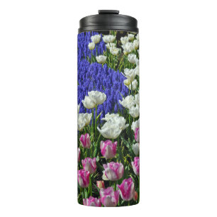 Beautiful spring tulips thermosbecher