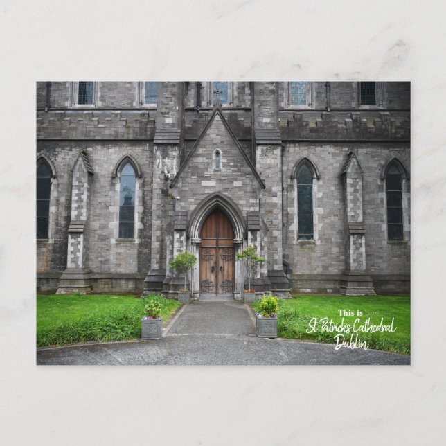 Beautiful St. Patrick's Cathedral Dublin, Irland Postkarte (Vorderseite)