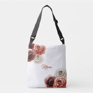 Beautiful Stylish Watercolor Pinkish Roses Tragetaschen Mit Langen Trägern
